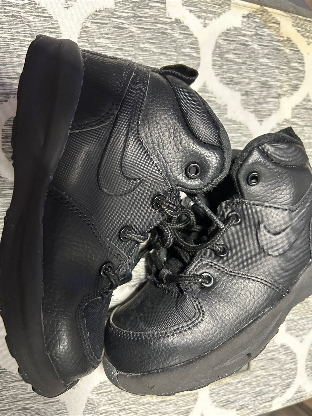 Nike Men’s All-Black Leather Tactical Boots